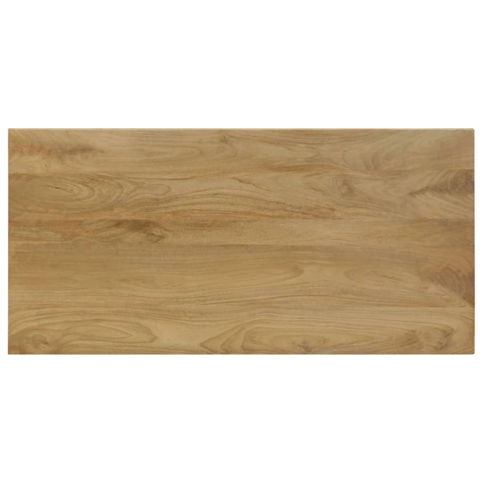 Tavolo da Pranzo 115x55x76 cm Legno Massello di Mango e Acciaio 247333