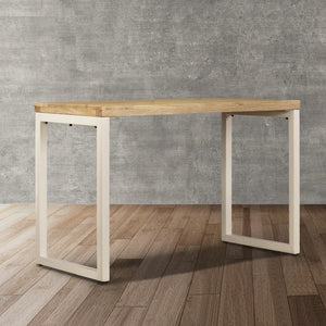 Tavolo da Pranzo 115x55x76 cm Legno Massello di Mango e Acciaio 247333