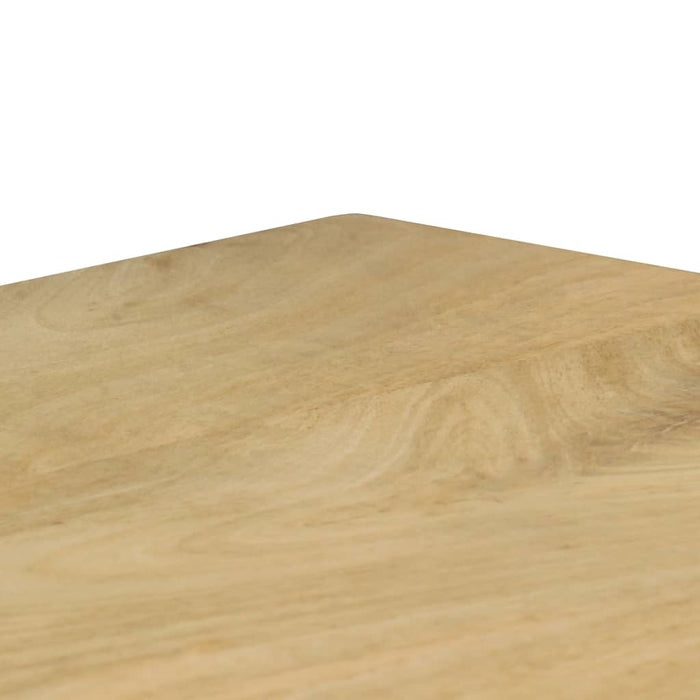 Tavolo da Pranzo 115x55x76 cm Legno Massello di Mango e Acciaio 247333