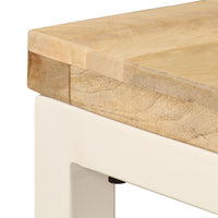 Tavolo da Pranzo 115x55x76 cm Legno Massello di Mango e Acciaio 247333