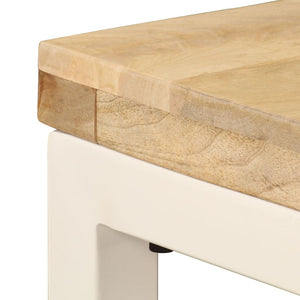 Tavolo da Pranzo 115x55x76 cm Legno Massello di Mango e Acciaio 247333
