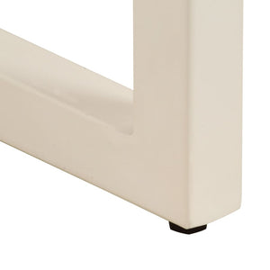 Tavolo da Pranzo 115x55x76 cm Legno Massello di Mango e Acciaio 247333