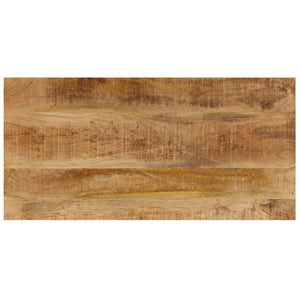 Tavolino da Salotto 100x50x35 cm Legno Massello Mango e Acciaio 247337