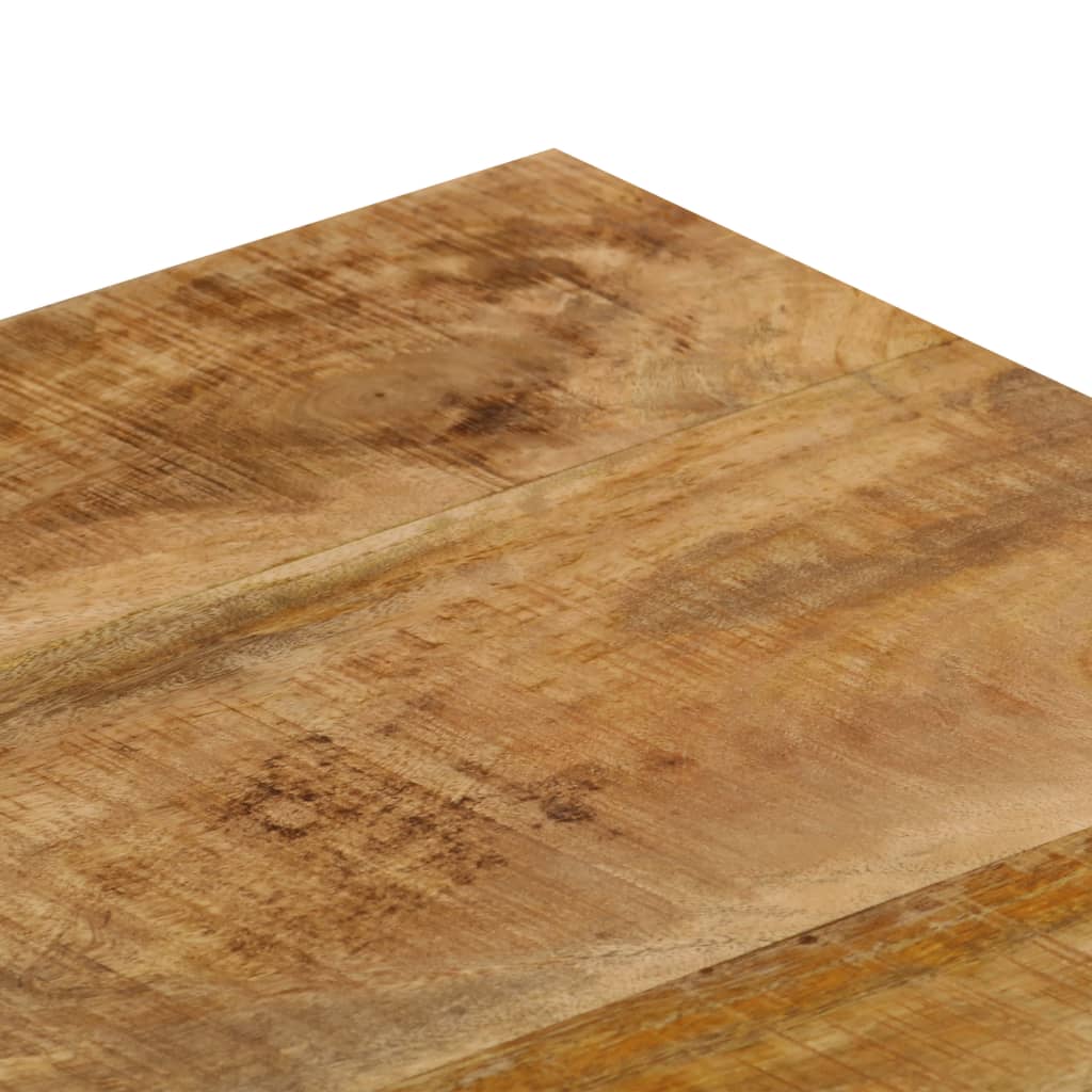 Tavolino da Salotto 100x50x35 cm Legno Massello Mango e Acciaio 247337