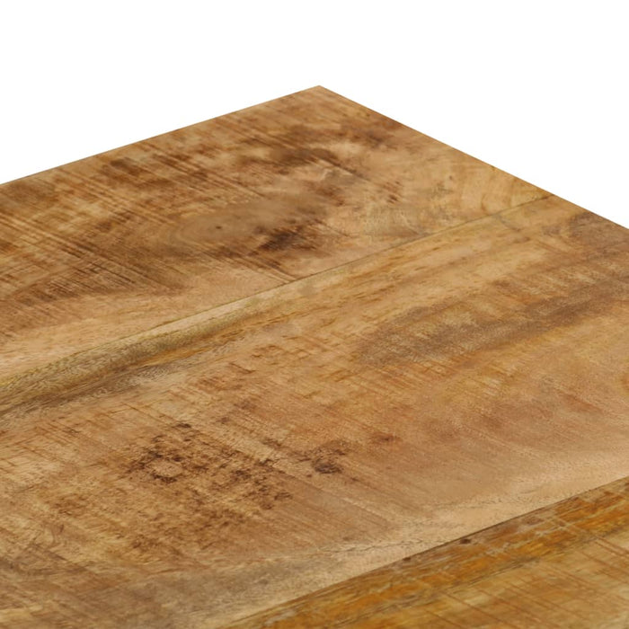 Tavolino da Salotto 100x50x35 cm Legno Massello Mango e Acciaio 247337