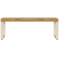 Tavolino da Salotto 100x50x35 cm Legno Massello Mango e Acciaio 247339
