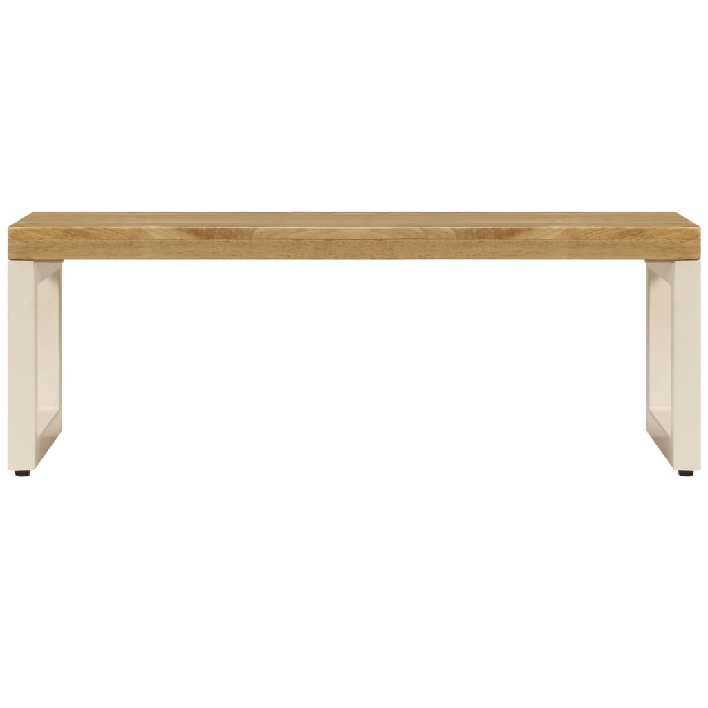 Tavolino da CaffÃ¨ 100x50x35cm Legno Massello di Mango e Acciaio cod mxl 64010