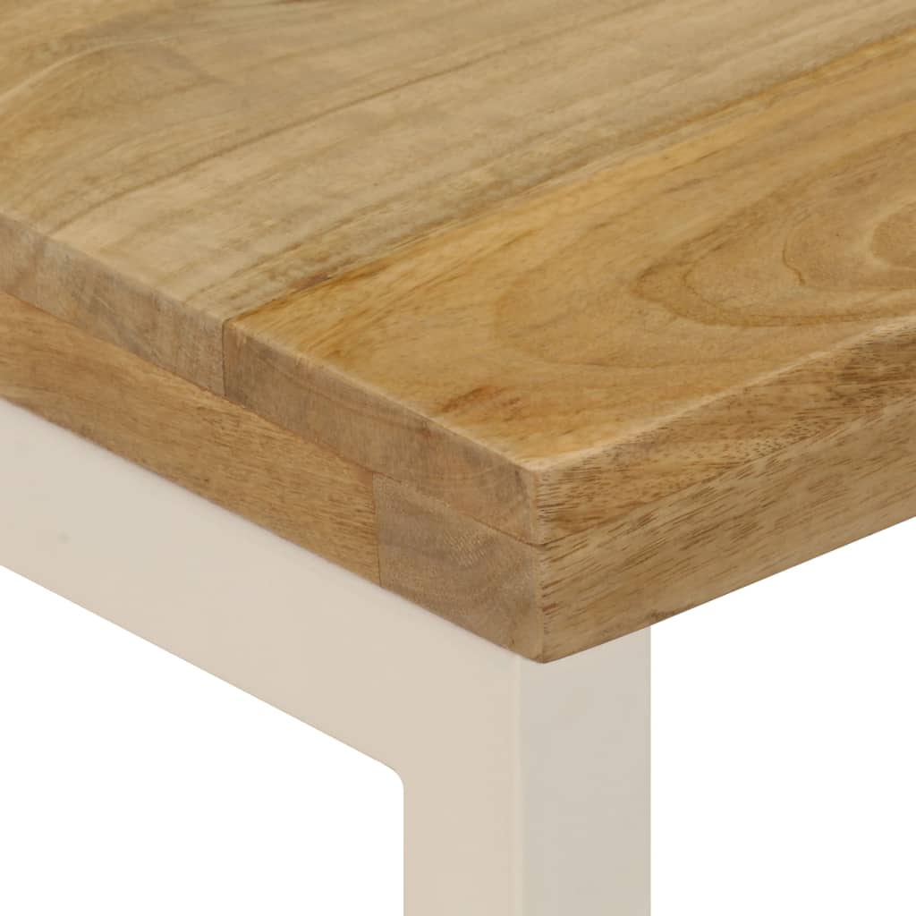 Tavolino da CaffÃ¨ 100x50x35cm Legno Massello di Mango e Acciaio cod mxl 64010