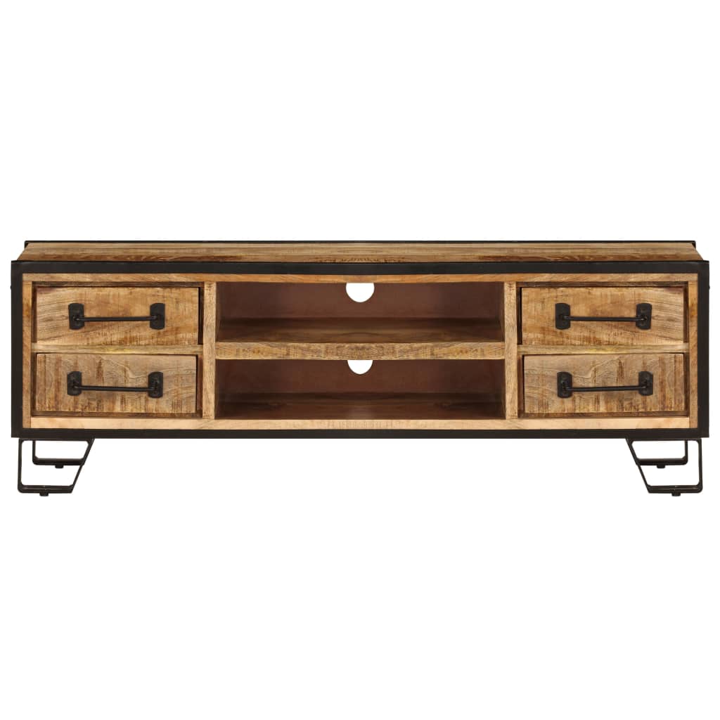 Mobile Porta TV con Cassetti-Mobile per TV-Credenza TV 120x30x40 cm Legno Massello Mango