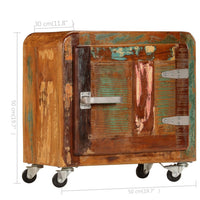 Comodino 50x30x50 cm Legno Massello di Recupero 247514