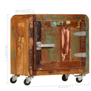 Comodino 50x30x50 cm Legno Massello di Recupero 247514