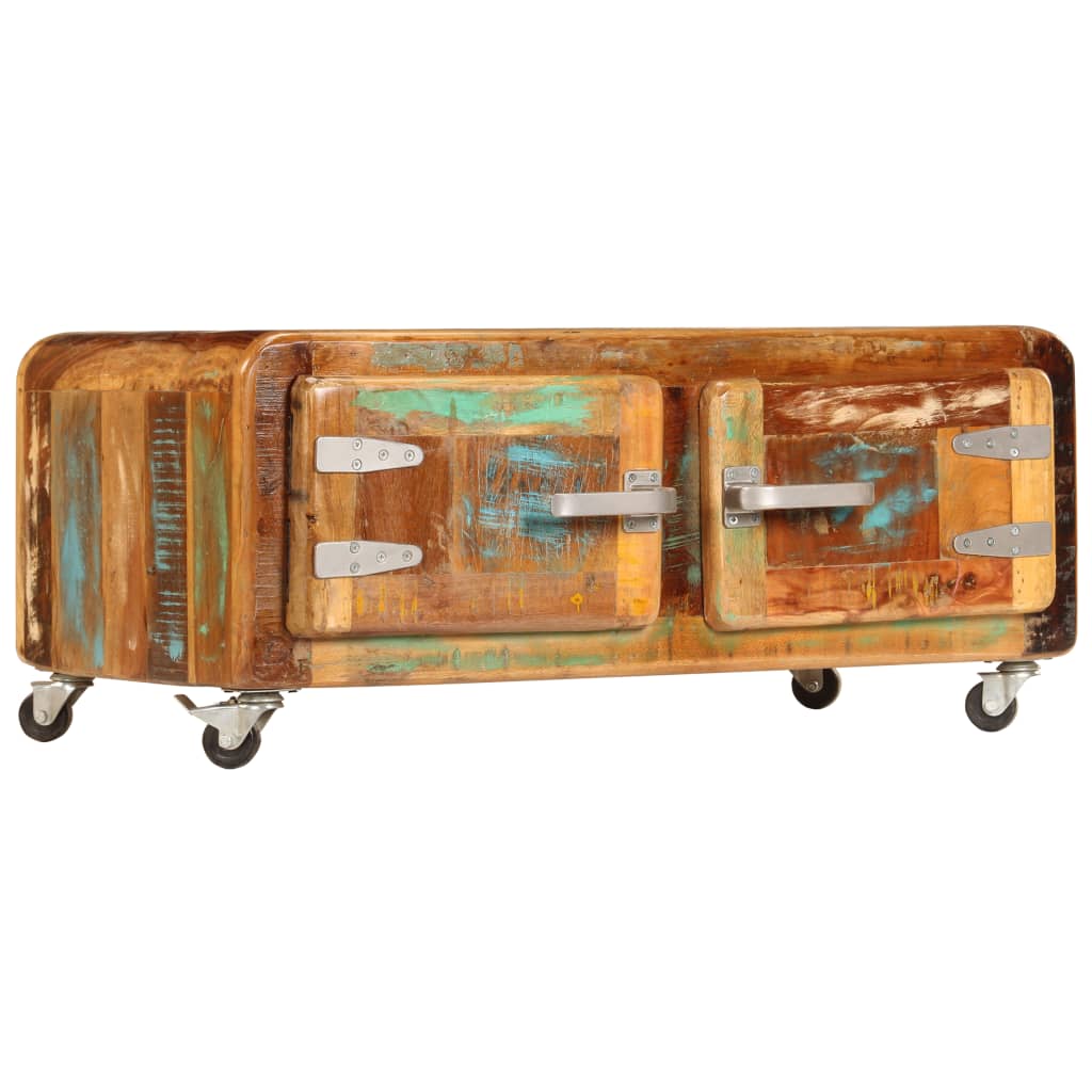 Tavolino da CaffÃ¨ 85x55x40 cm in Legno Massello di Recupero cod mxl 8700