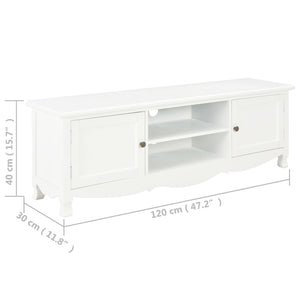 Mobile Porta TV Bianco 120x30x40 cm in Legno cod mxl 17307