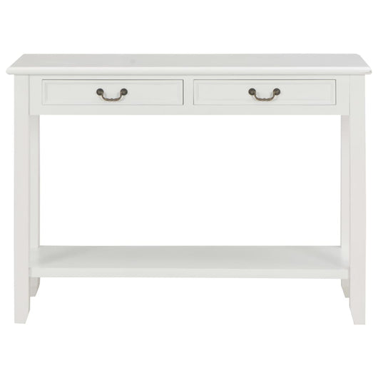 Tavolo Consolle Bianco 110x35x80 cm in Legno 249900