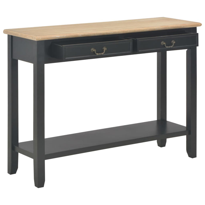 Tavolo Consolle Nero 110x35x80 cm in Legno 249903