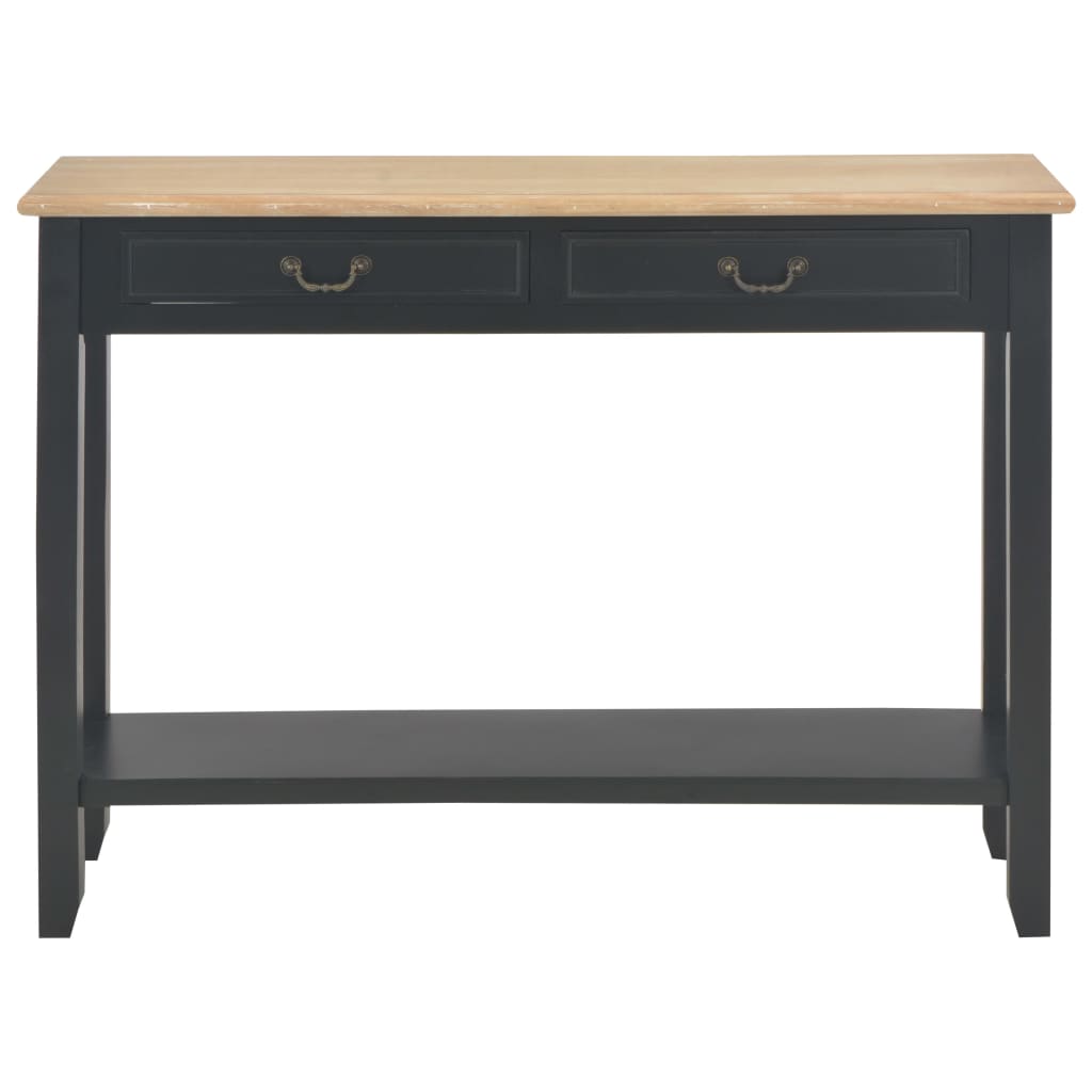Tavolo Consolle Nero 110x35x80 cm in Legno 249903