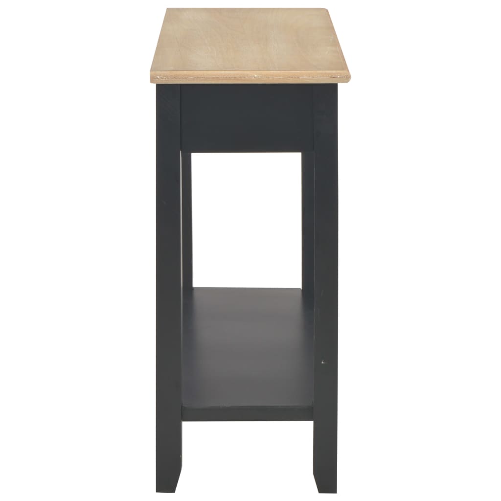 Tavolo Consolle Nero 110x35x80 cm in Legno 249903