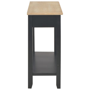 Tavolo Consolle Nero 110x35x80 cm in Legno 249903