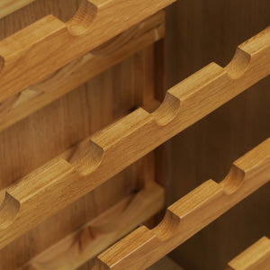 Cantinetta per Vini 56x32x110 cm Legno Massello di Rovere 247464