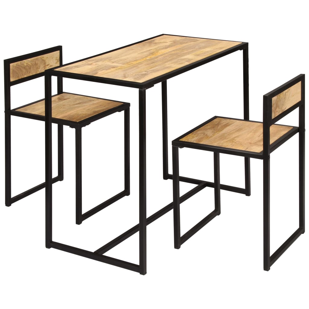 Set per Sala da Pranzo 3 pz in Legno Massello di Mangocod mxl 134606
