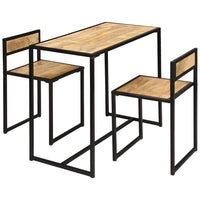 Set per Sala da Pranzo 3 pz in Legno Massello di Mangocod mxl 134606