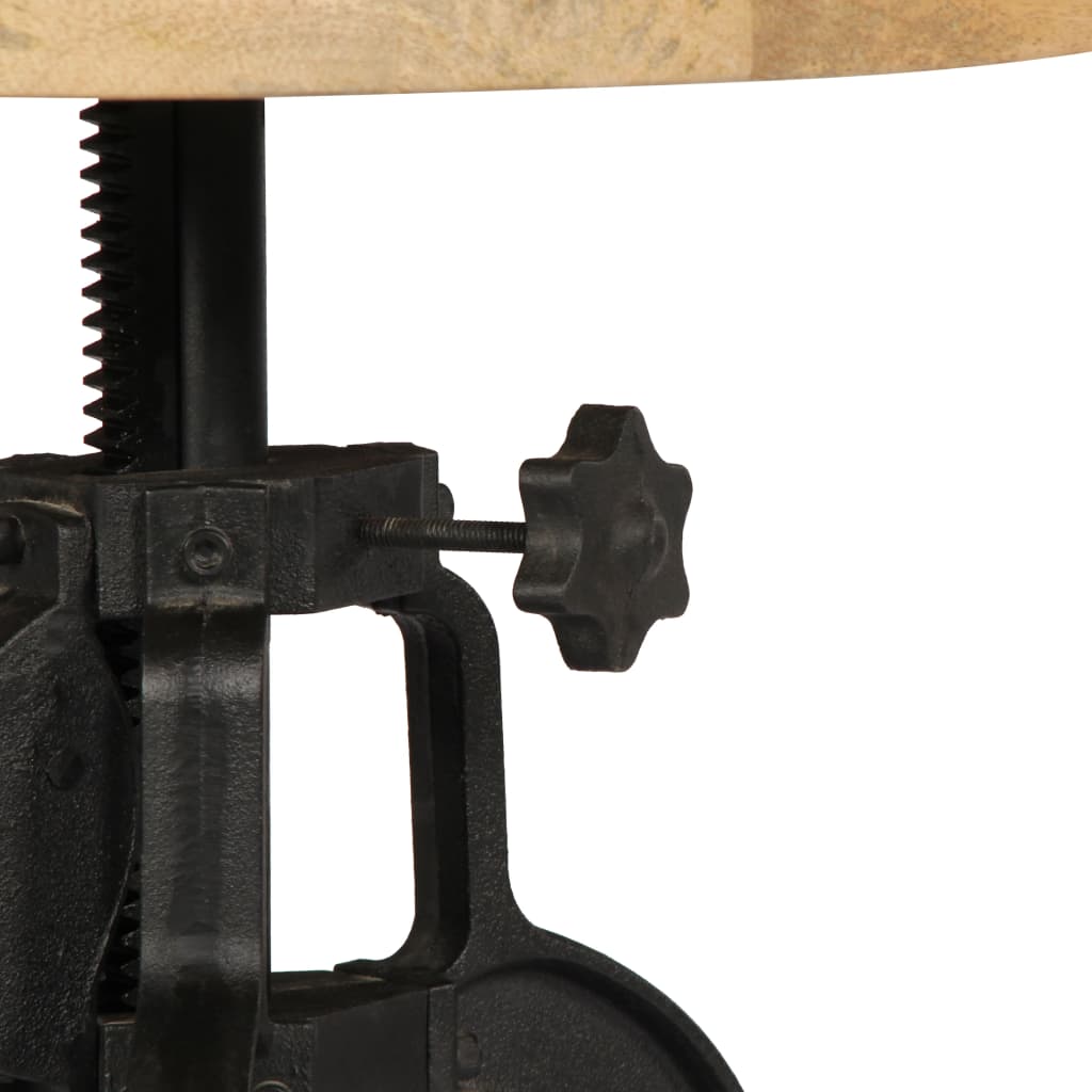 Tavolino 45x(45-62) cm in Legno Massello di Mango e Ghisa cod mxl 13457