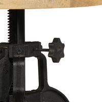 Tavolino 45x(45-62) cm in Legno Massello di Mango e Ghisa 247587