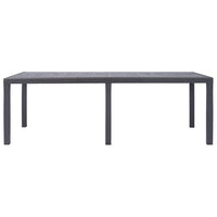 Tavolo da Giardino Marrone 220x90x72 cm Plastica Stile Rattan cod mxl 34453
