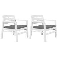 Set Salotto da Giardino 3 pz in Plastica Bianco 45620