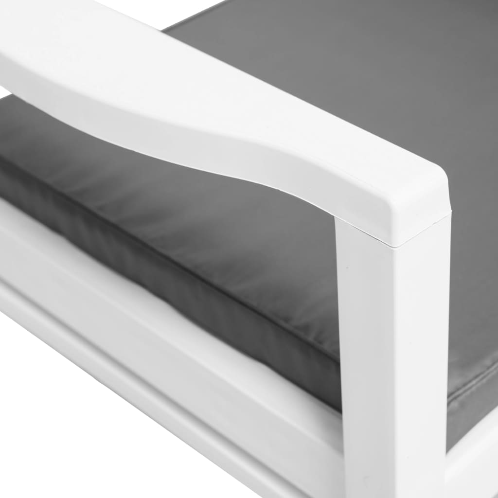 Set Salotto da Giardino 3 pz in Plastica Bianco 45620