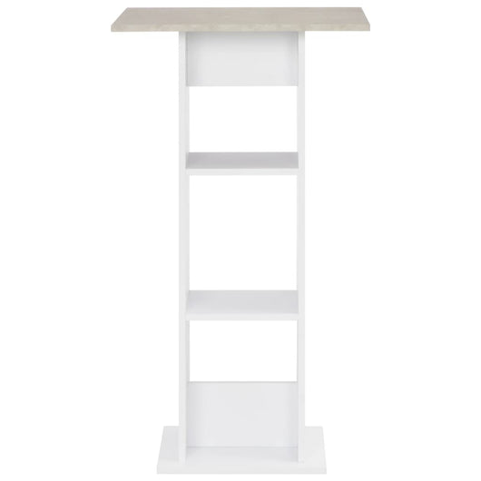 Tavolo da Bar Bianco e Cemento 60x60x110 cm 280208