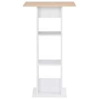 Tavolo da Bar Bianco e Rovere Sonoma 60x60x110 cmcod mxl 94710