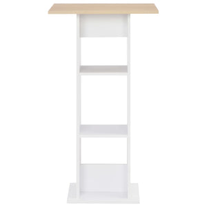 Tavolo da Bar Bianco e Rovere Sonoma 60x60x110 cmcod mxl 94710