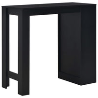 Tavolo da Bar con Ripiano Nero 110x50x103 cm cod mxl 7017