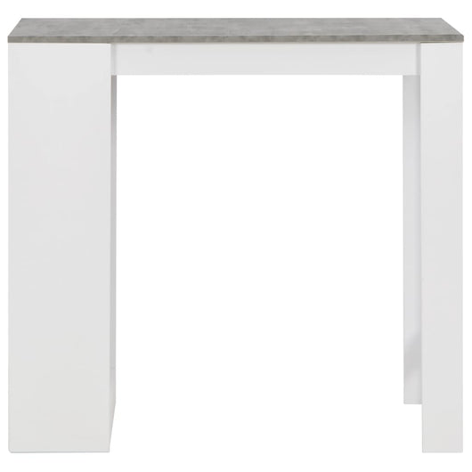 Tavolo da Bar con Ripiano Bianco 110x50x103 cm 280214