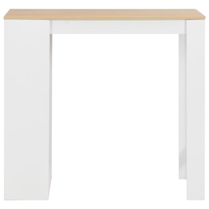 Tavolo da Bar con Ripiano Bianco 110x50x103 cm 280215