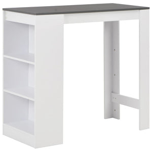 Tavolo da Bar con Ripiano Bianco 110x50x103 cm cod mxl 29860