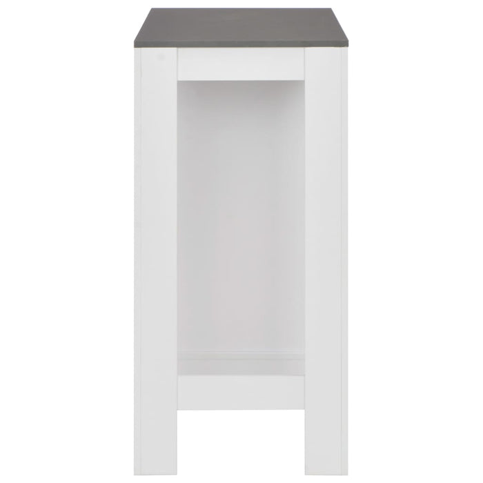 Tavolo da Bar con Ripiano Bianco 110x50x103 cm cod mxl 29860