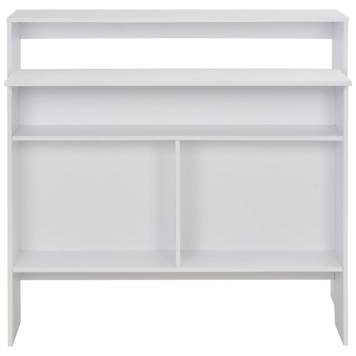 Tavolo da Bar a 2 Livelli Bianco 130x40x120 cod mxl 64929