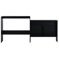 Tavolo da Bar a 2 Livelli Nero 130x40x120 cm  cod mxl 64907