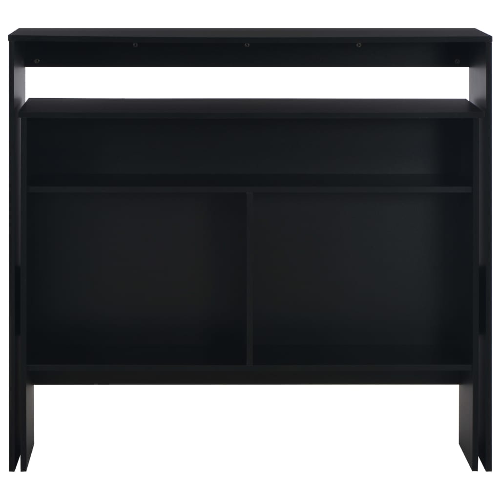 Tavolo da Bar a 2 Livelli Nero 130x40x120 cm  cod mxl 64907