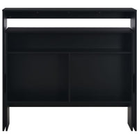 Tavolo da Bar con 2 Piani d'Appoggio Nero 130x40x120 cm 280218