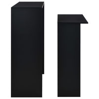 Tavolo da Bar a 2 Livelli Nero 130x40x120 cm  cod mxl 64907
