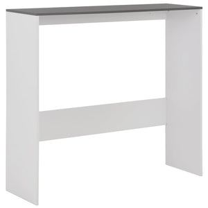 Tavolo da Bar a 2 Livelli Bianco e Grigio 130x40x120 cm cod mxl 62778
