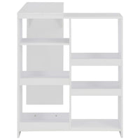Tavolo da Bar con Scaffale Mobile Bianco 138x39x110 cm cod mxl 14715