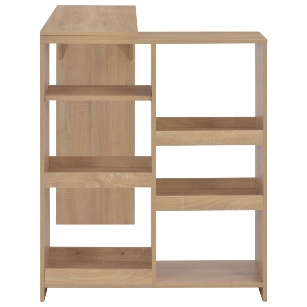 Tavolo da Bar con Scaffale Mobile Rovere 138x39x110 cm 280224