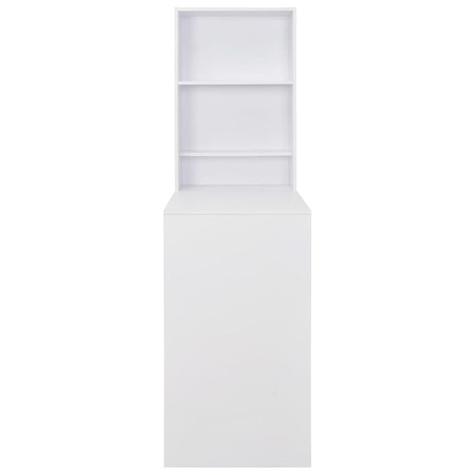 Tavolo da Bar con Mobiletto Bianco 115x59x200 cm 280227