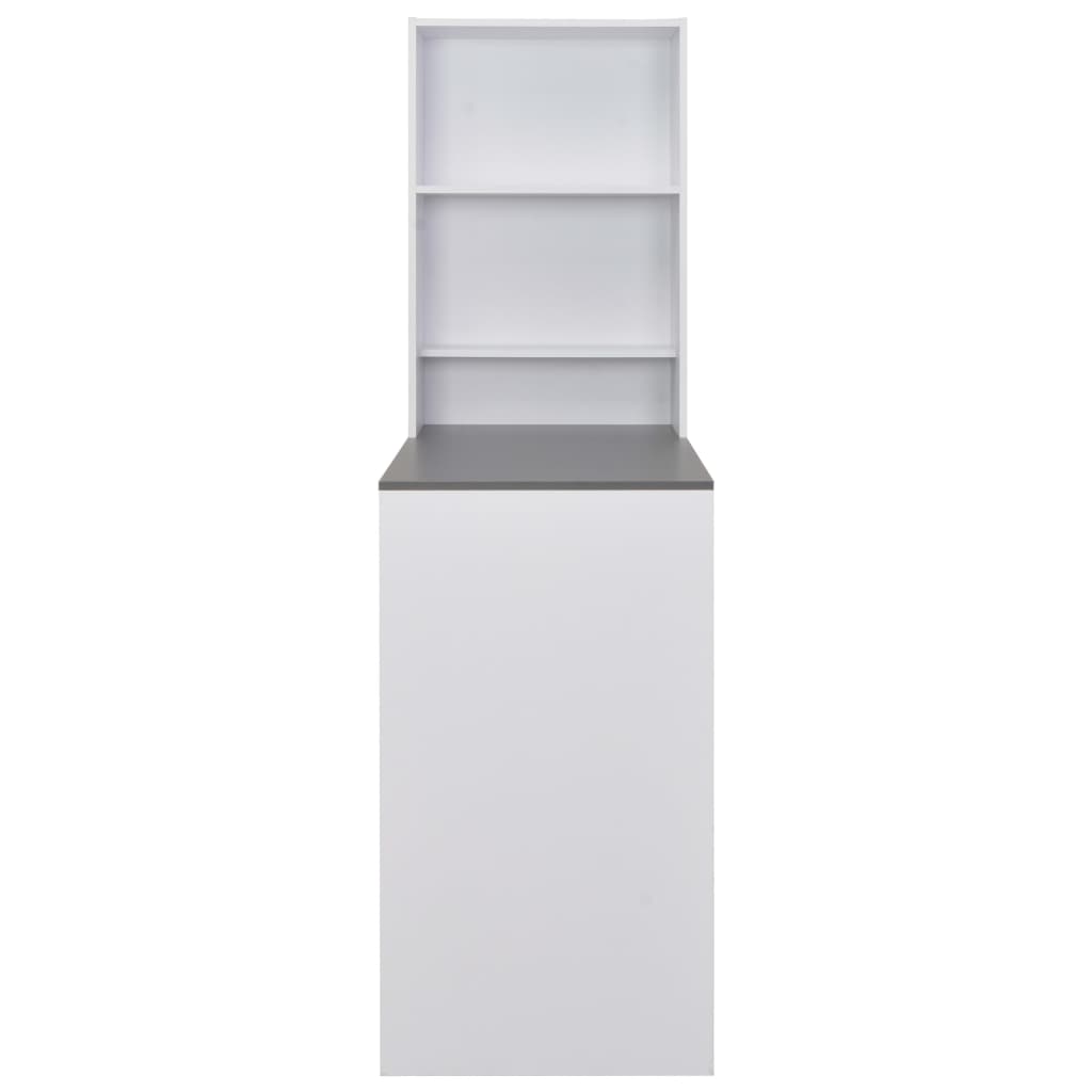 Tavolo da Bar con Mobiletto Bianco 115x59x200 cm 280231