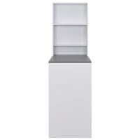 Tavolo da Bar con Mobiletto Bianco 115x59x200 cm 280231