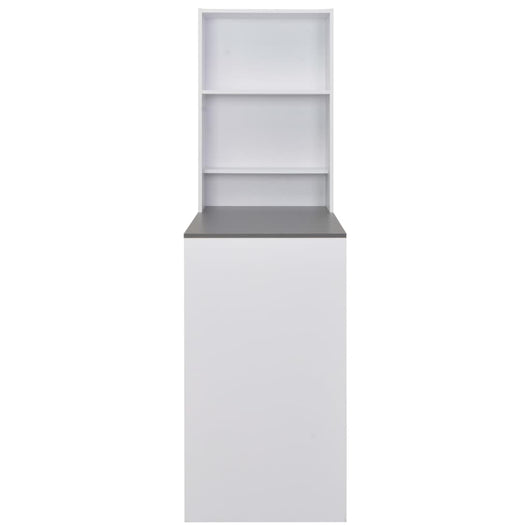 Tavolo da Bar con Mobiletto Bianco 115x59x200 cm 280231